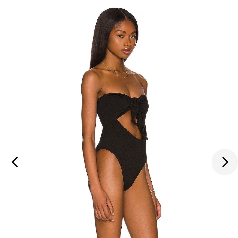 NWT Lovers and Friends Maira one piece swimsuit tie front bathing suit Revolve M - Picture 2 of 8